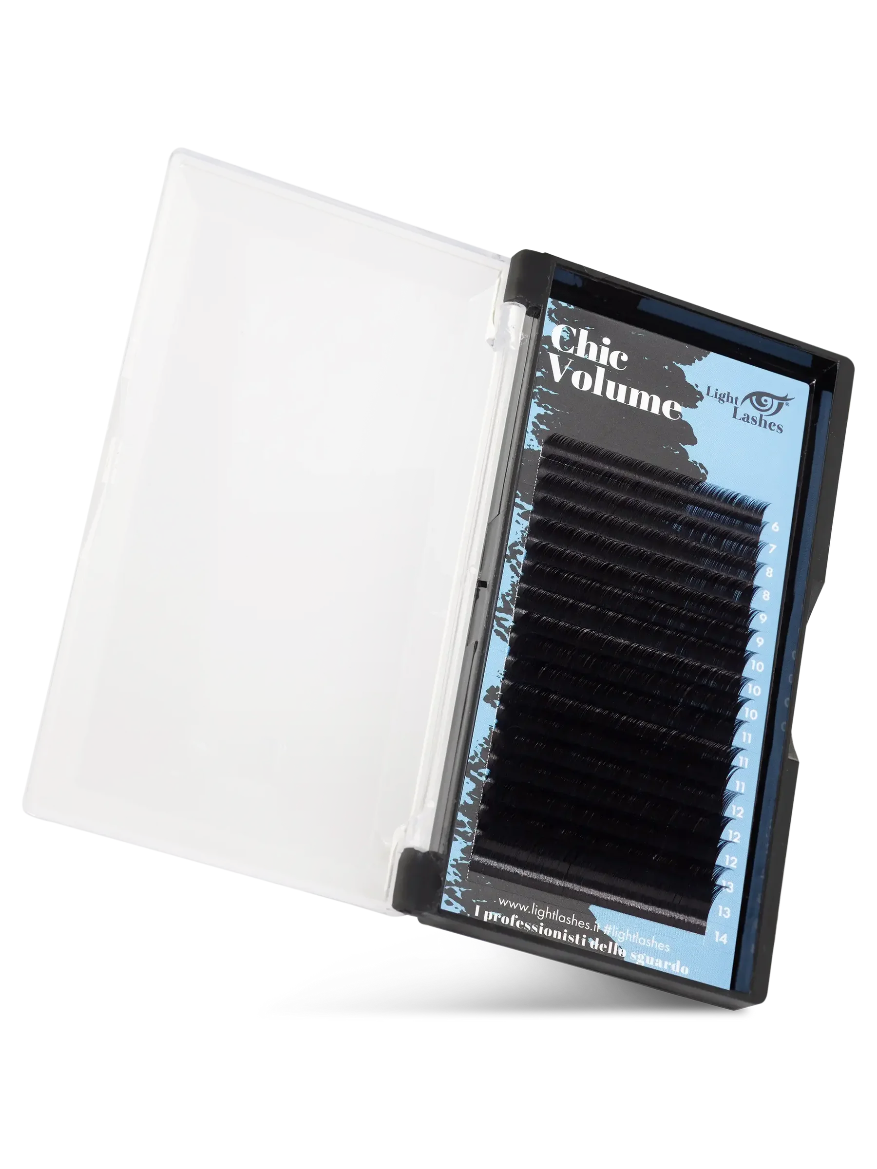 LIGHT LASHES® CHIC VOLUME CC-CURL – Extensiones Black Collection 18 Tiras
