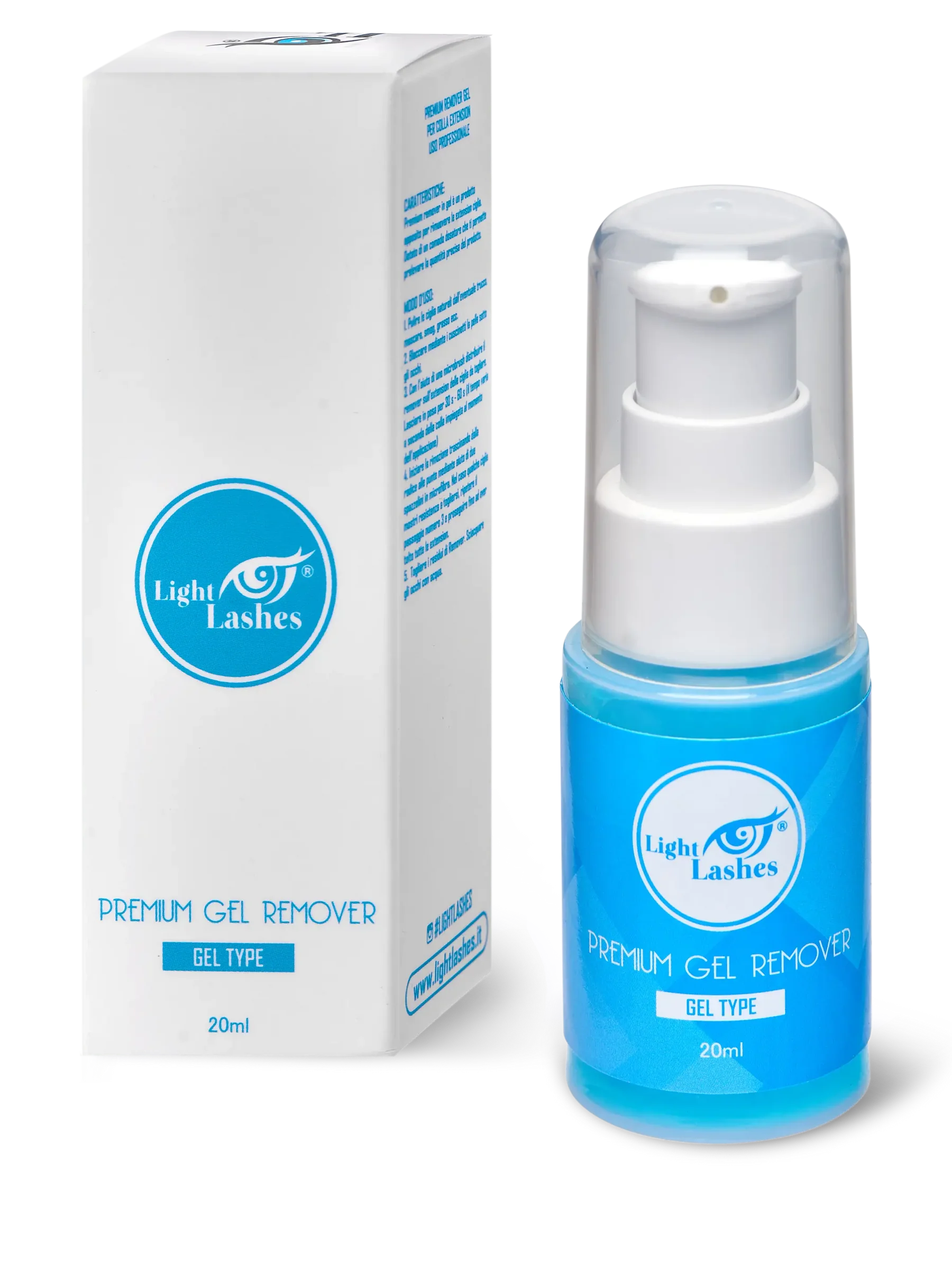 LIGHT LASHES® PREMIUM GEL REMOVER – Gel Profesional para Retirar Extensiones de Pestañas 20 ml