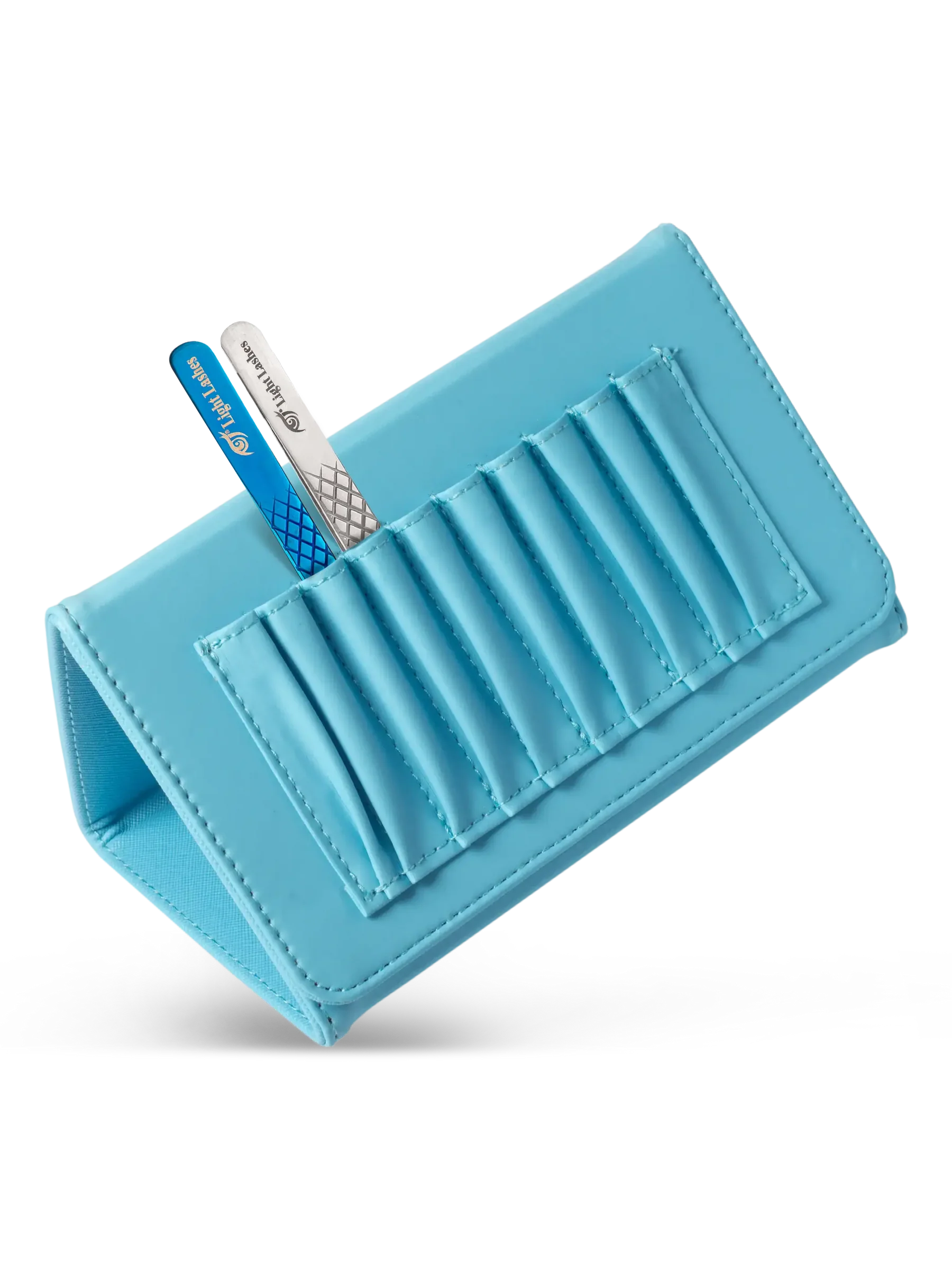 LIGHT LASHES® TRIANGLE CASE – Estuche Rígido para Pinzas Azul Claro