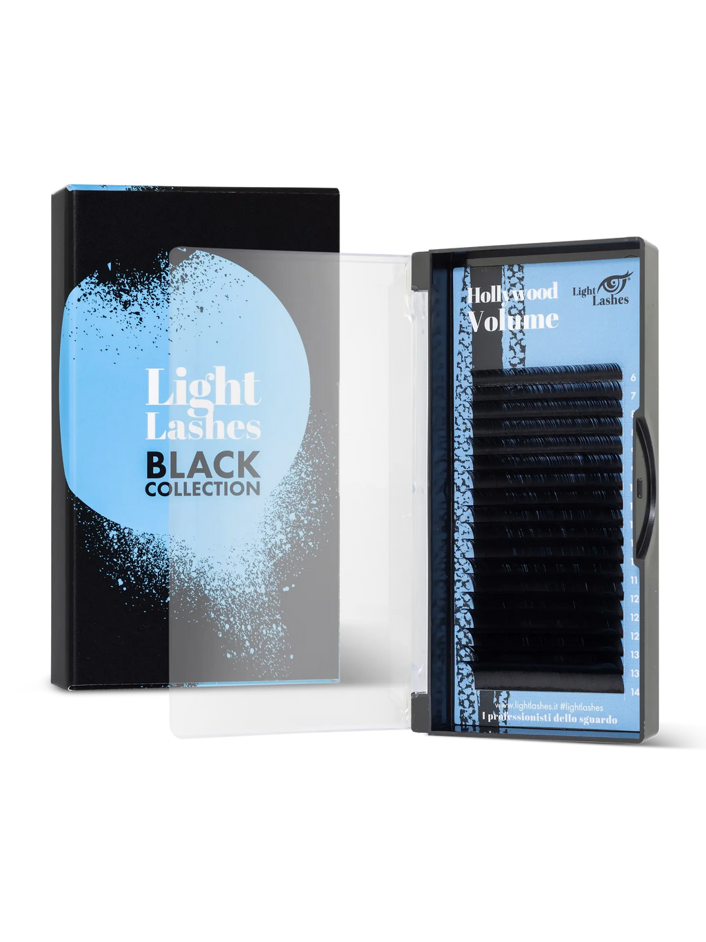 LIGHT LASHES® HOLLYWOOD VOLUME D-CURL – Black Collection 18 Tiras
