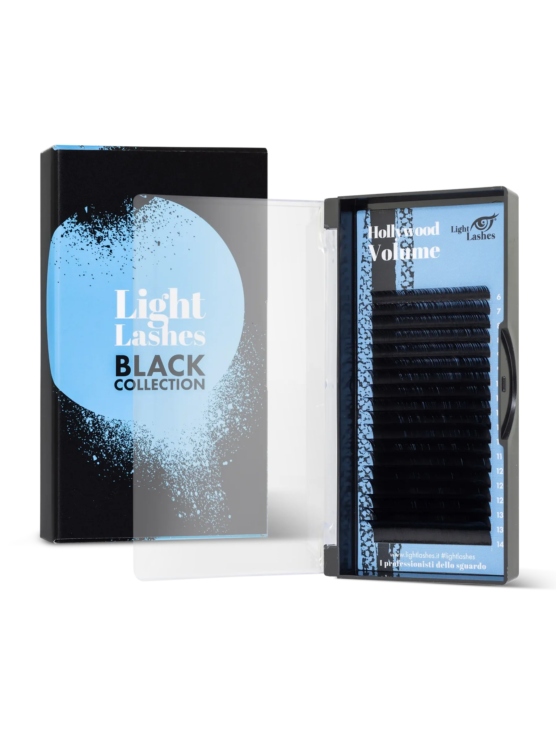 LIGHT LASHES® HOLLYWOOD VOLUME D-CURL – Black Collection 18 Tiras