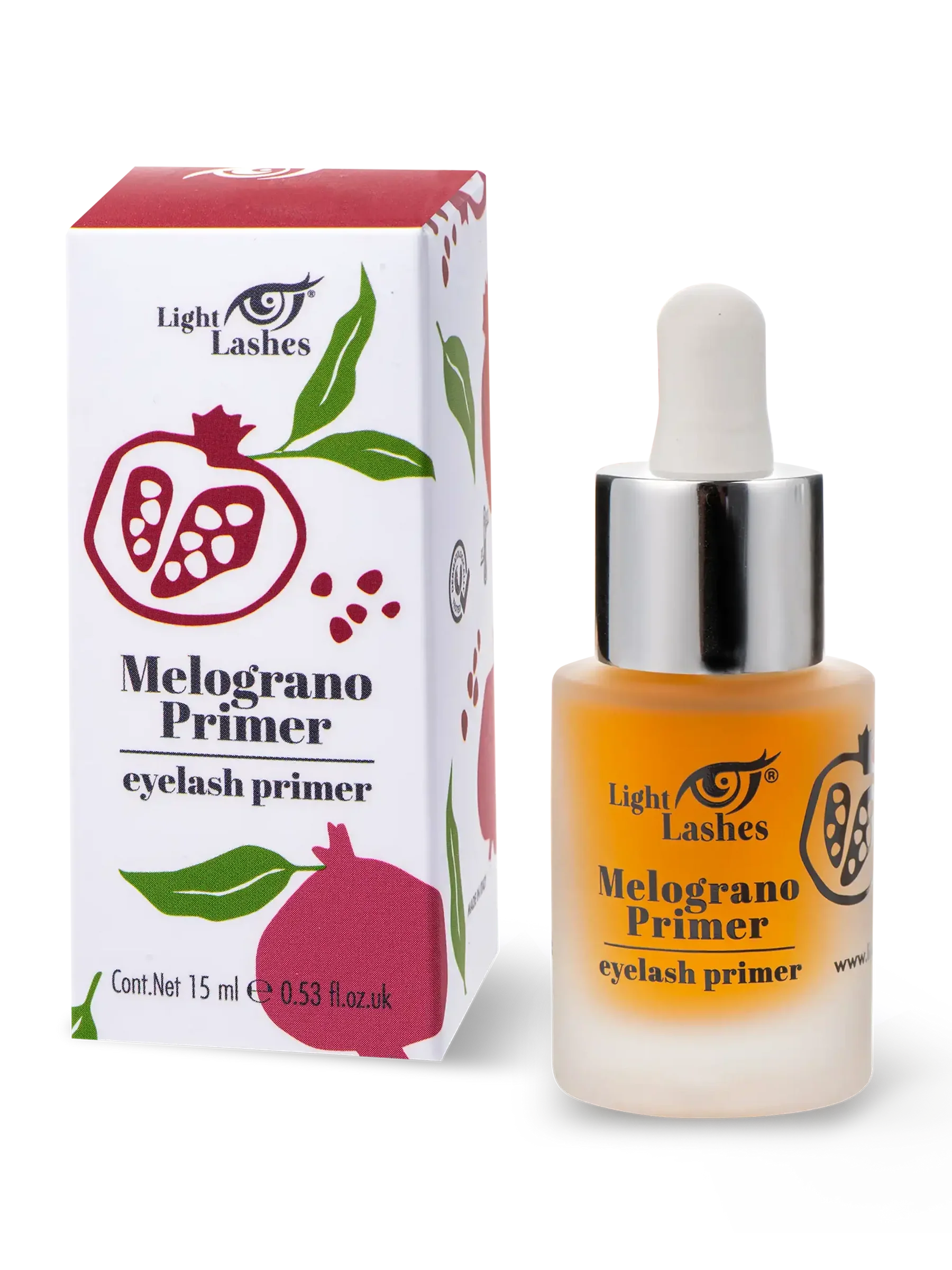 LIGHT LASHES® MELOGRANO PRIMER – Primer Desengrasante Aroma Granada 15 ml