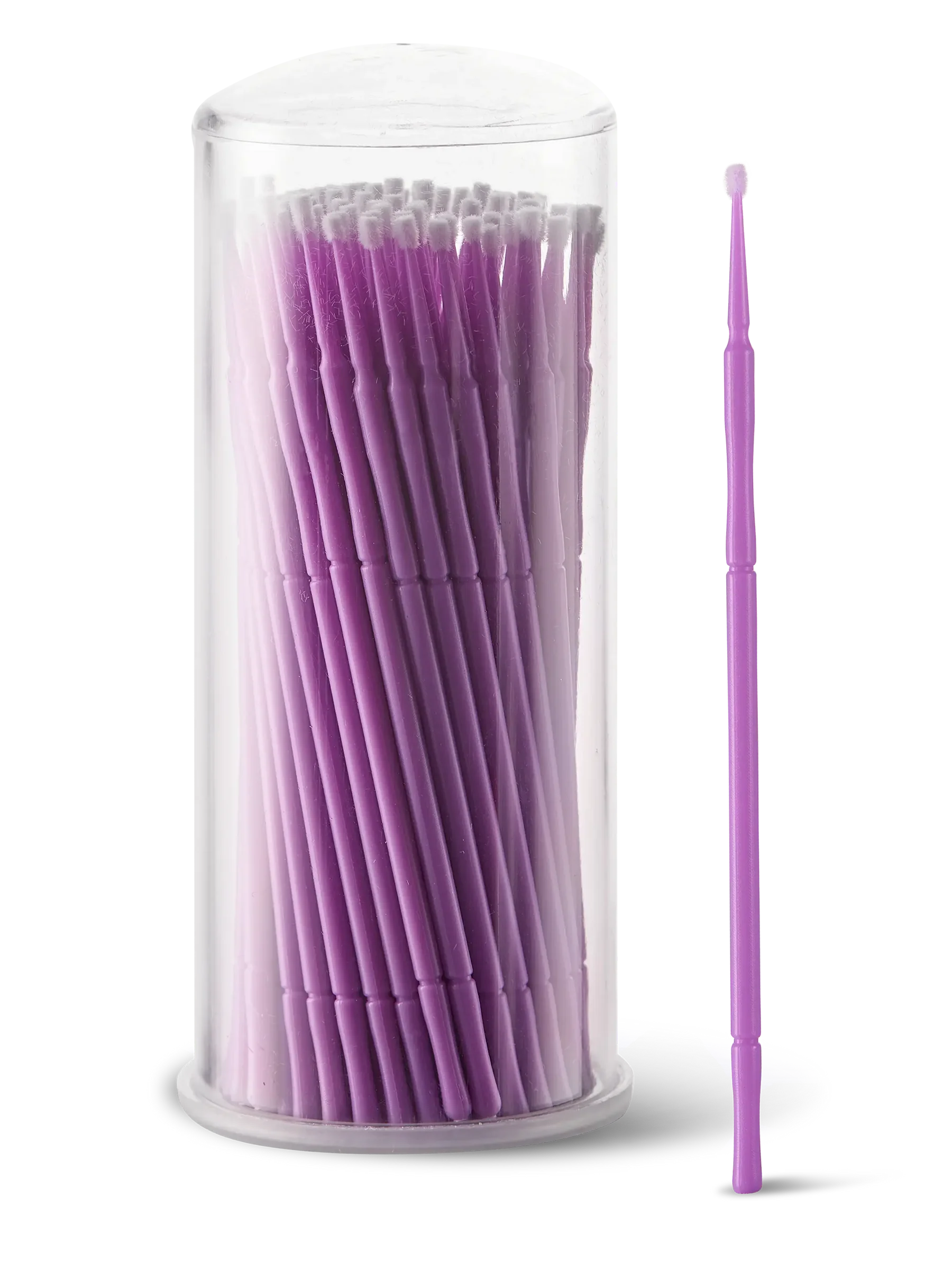 LIGHT LASHES® MICROBRUSH S – Microaplicadores Profesionales Punta Fina Redondeada 1 mm – 100 uds.