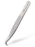 LIGHT LASHES® STIVALETTO ARGENTO DIAMOND – Pinza Profesional con Puntas de Polvo de Diamante 11,5 cm