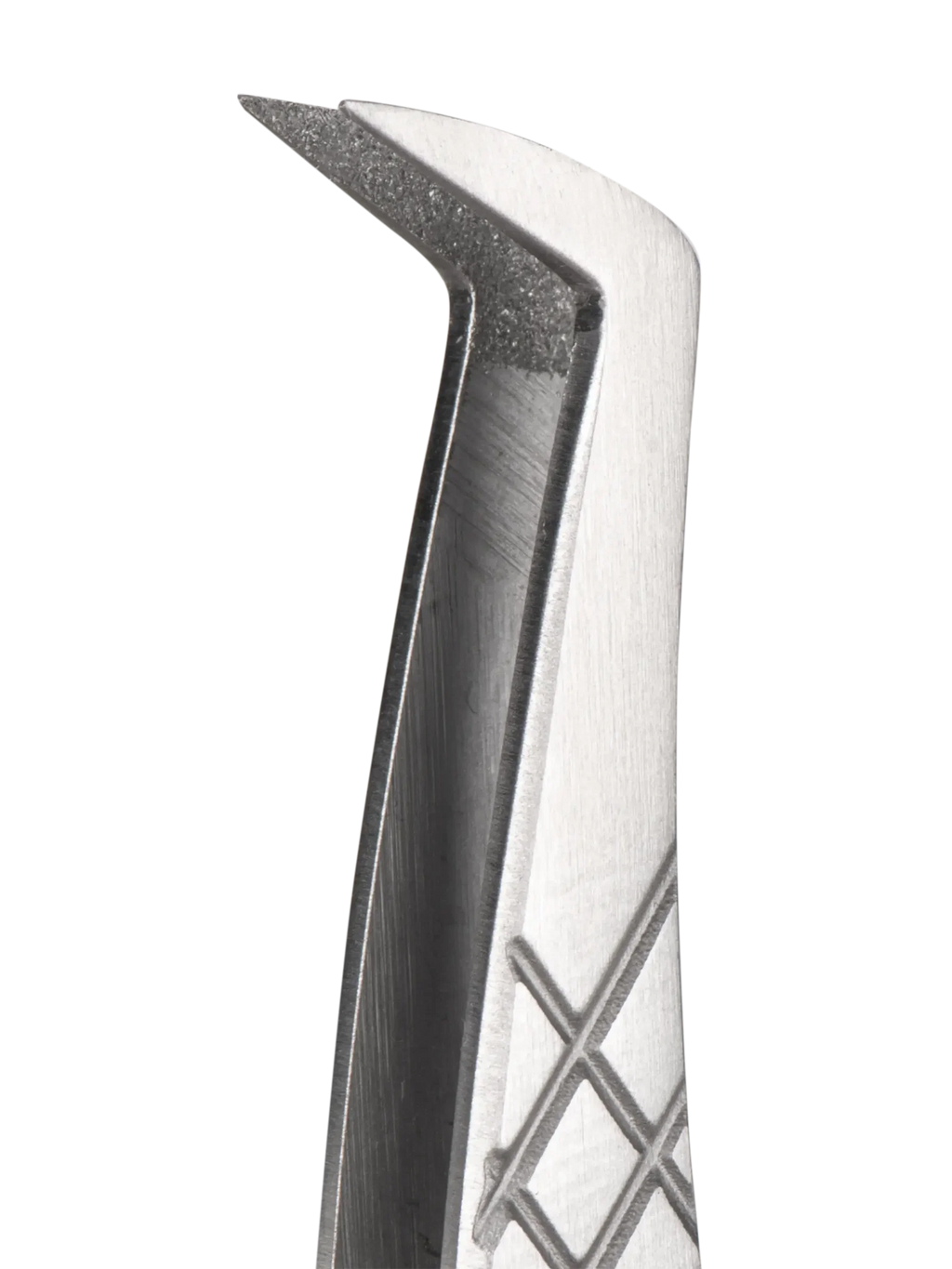 LIGHT LASHES® STIVALETTO ARGENTO DIAMOND – Pinza Profesional con Puntas de Polvo de Diamante 11,5 cm