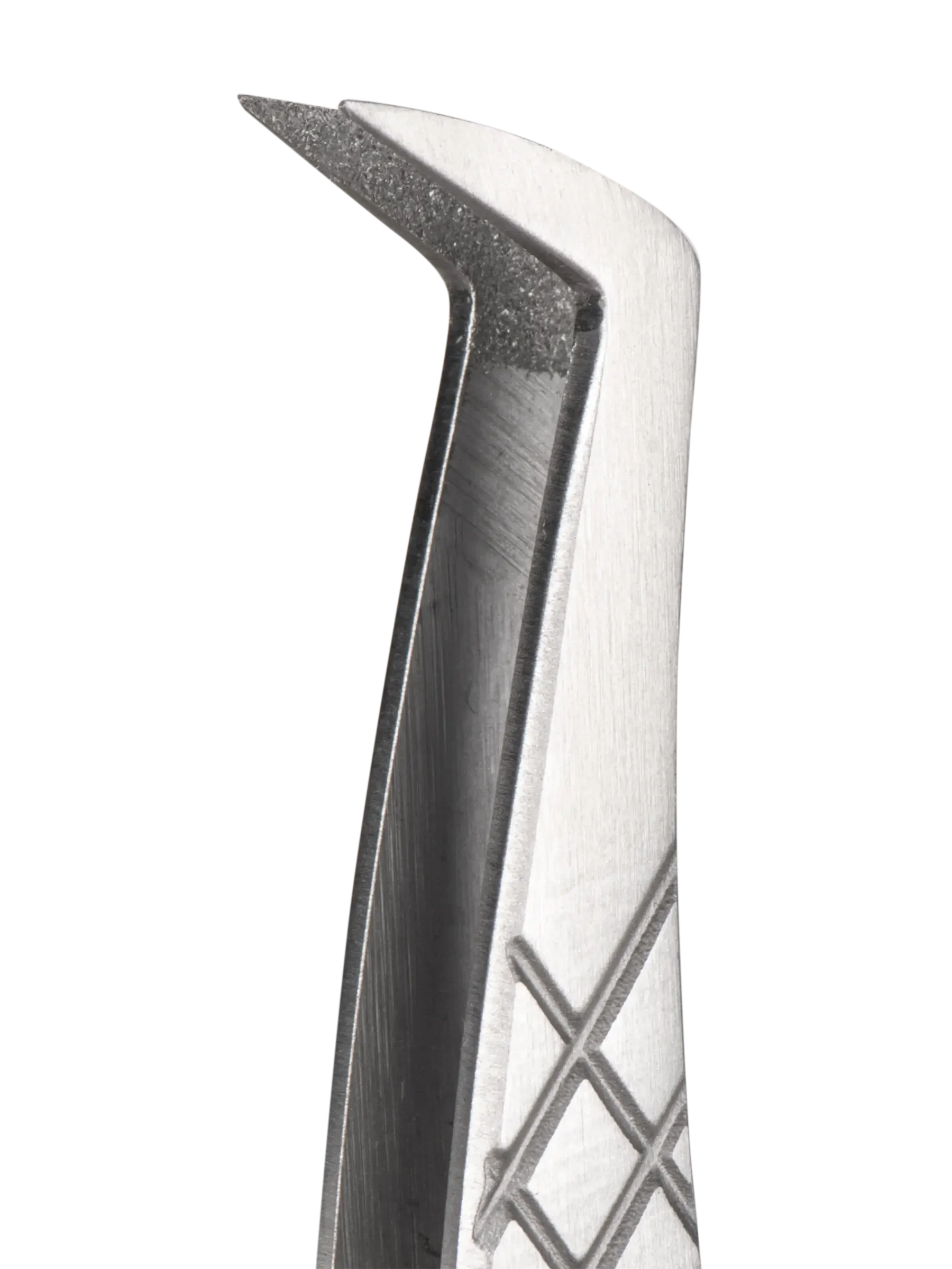 LIGHT LASHES® STIVALETTO ARGENTO DIAMOND – Pinza Profesional con Puntas de Polvo de Diamante 11,5 cm