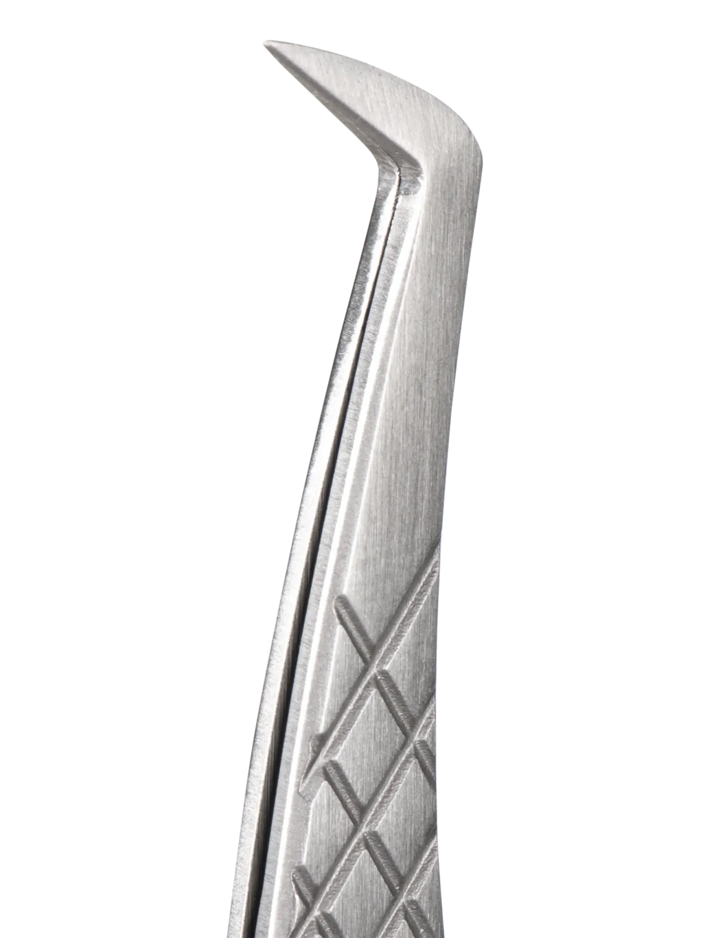 LIGHT LASHES® STIVALETTO ARGENTO DIAMOND – Pinza Profesional con Puntas de Polvo de Diamante 11,5 cm