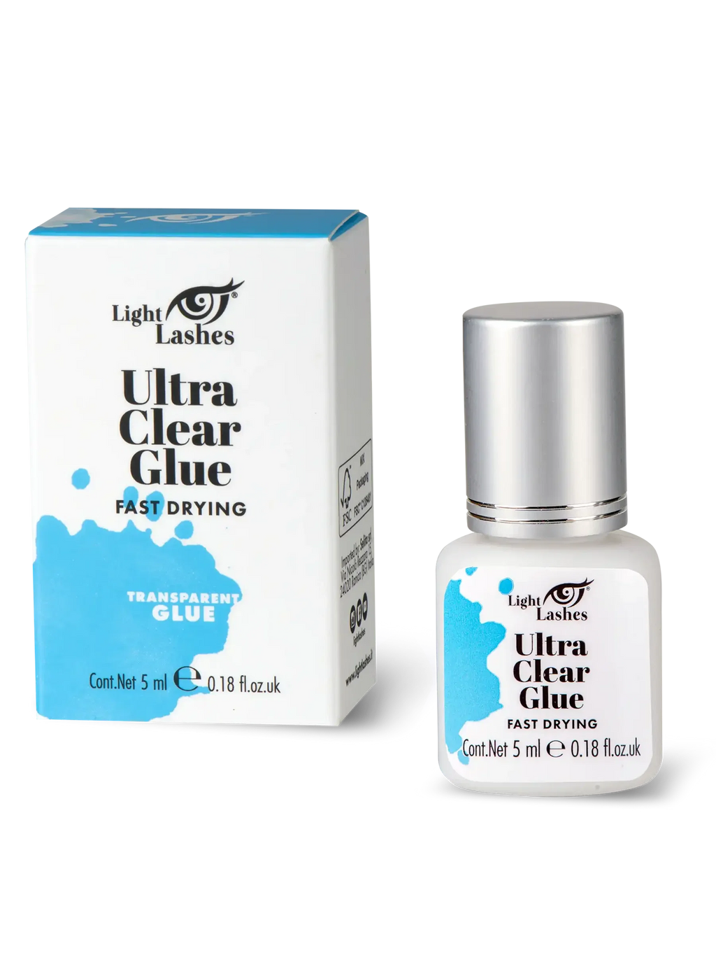 LIGHT LASHES® ULTRA CLEAR – Adhesivo Transparente para Extensiones de Pestañas 5 ml / 10 ml