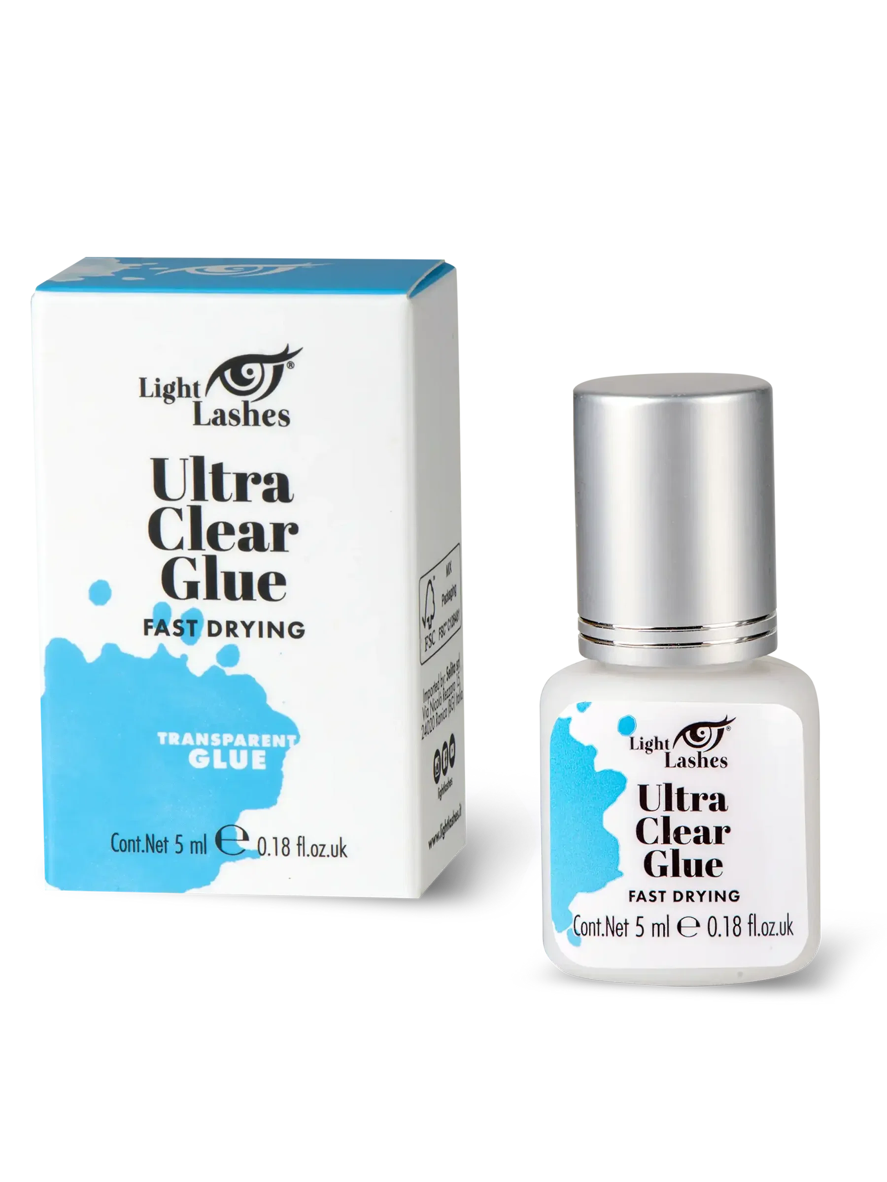 LIGHT LASHES® ULTRA CLEAR – Adhesivo Transparente para Extensiones de Pestañas 5 ml / 10 ml