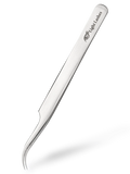 LIGHT LASHES® PUNTA CURVA – Pinza Profesional Curva para Extensiones de Pestañas 12,6 cm