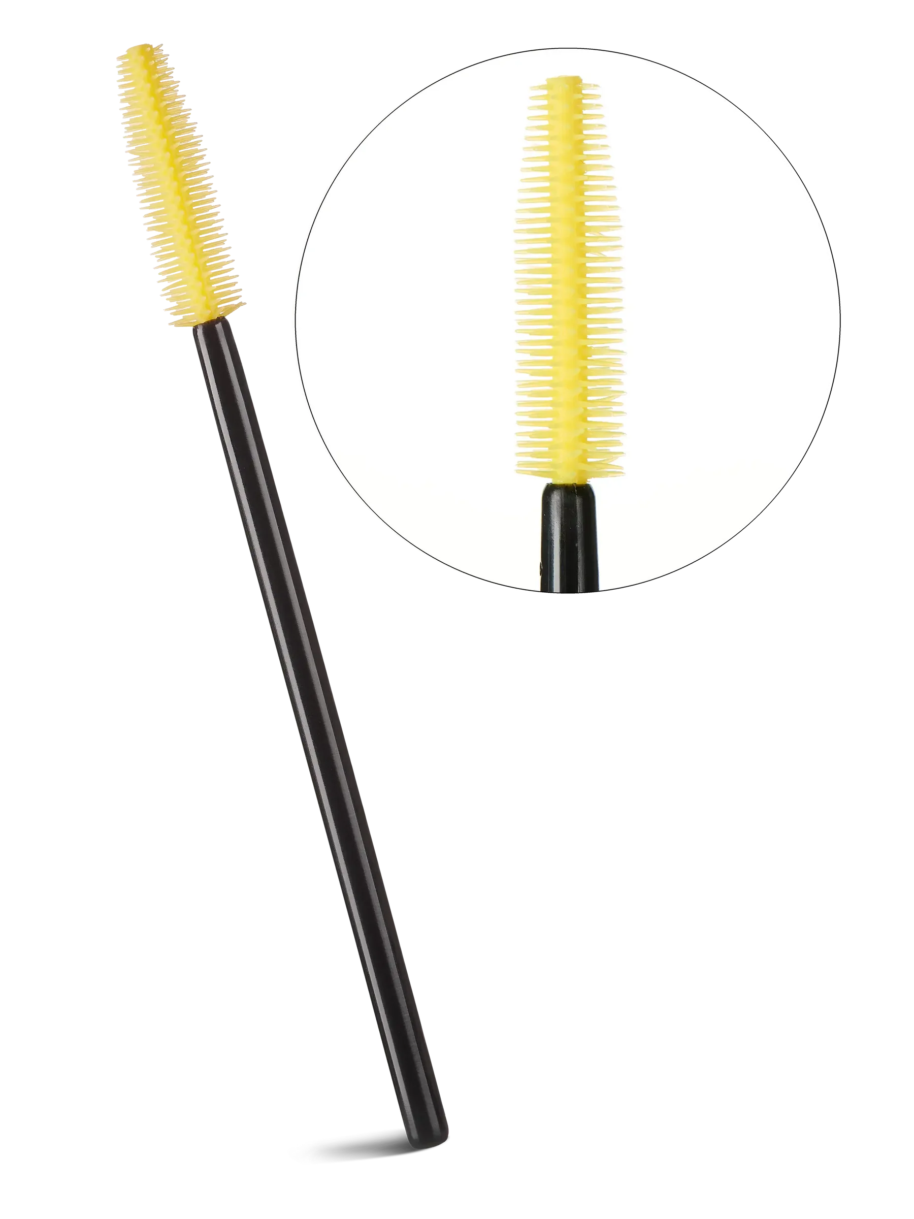 LIGHT LASHES® SPAZZOLINI MASCARA IN SILICONE – Cepillos de Silicona para Pestañas y Cejas Amarillo – 50 uds.