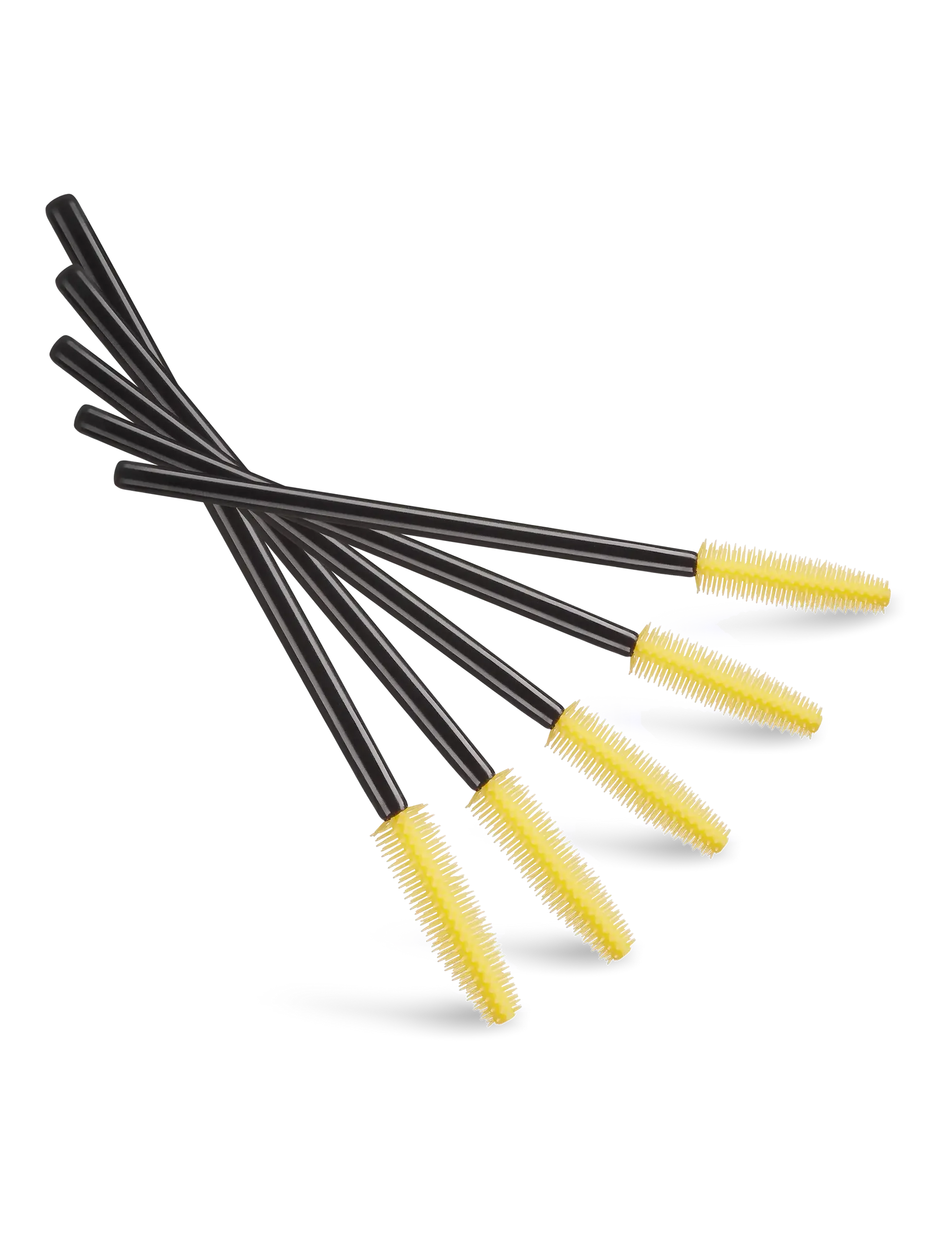 LIGHT LASHES® SPAZZOLINI MASCARA IN SILICONE – Cepillos de Silicona para Pestañas y Cejas Amarillo – 50 uds.