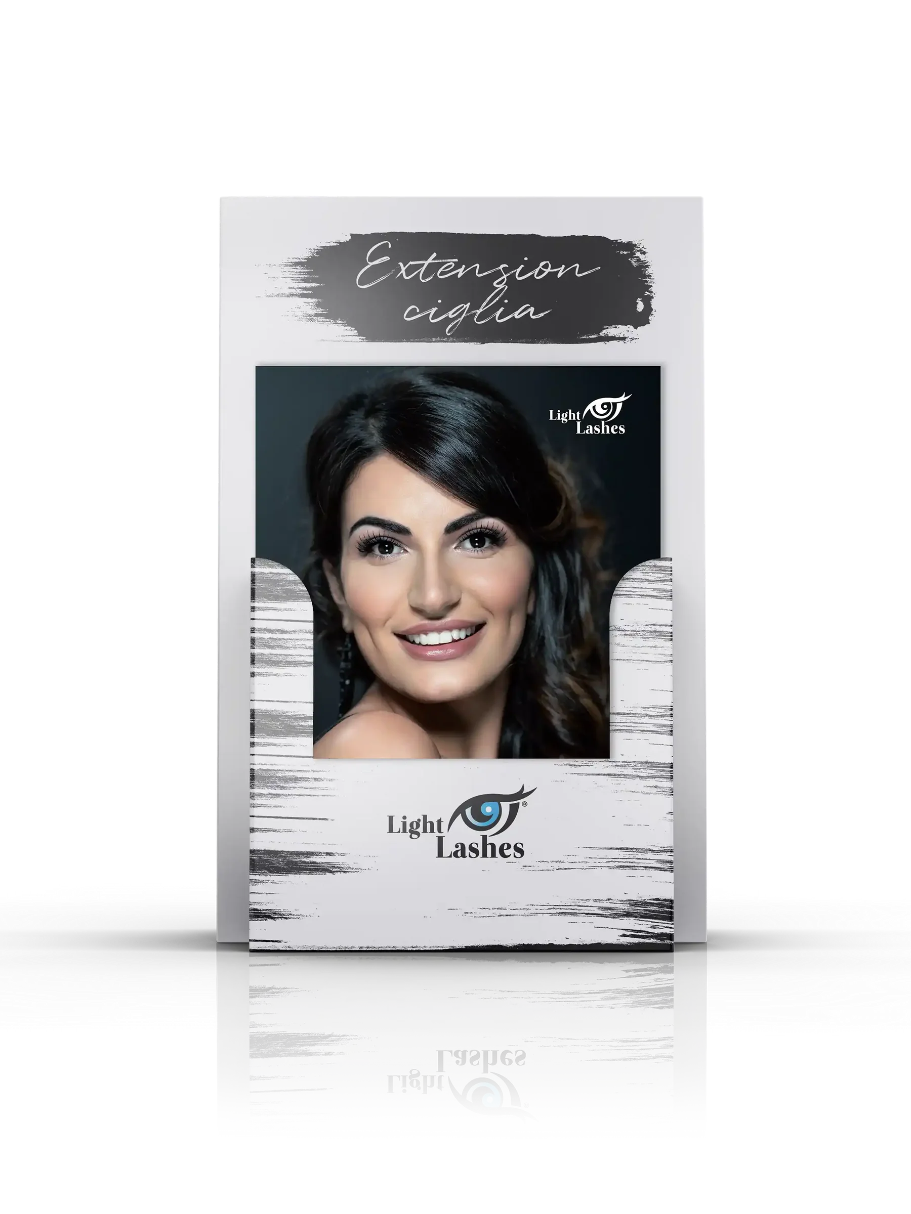 LIGHT LASHES® EXPOSITOR CON FOLLETOS PUBLICITARIOS – Extensiones de Pestañas