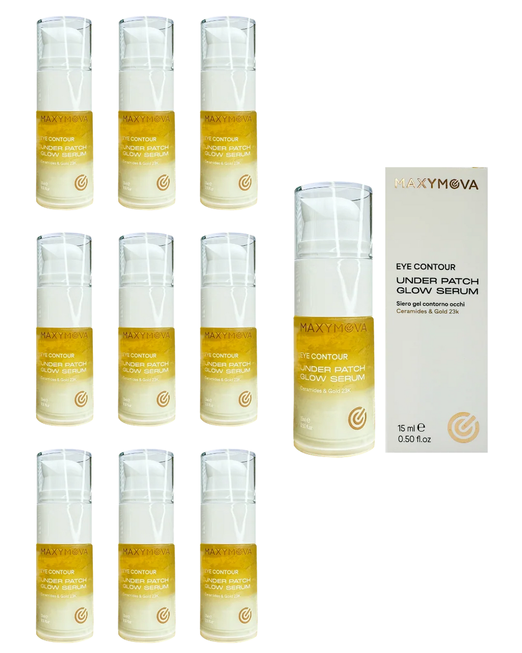 Set de 10 Under Patch Glow Serum 15 ml Maxymova