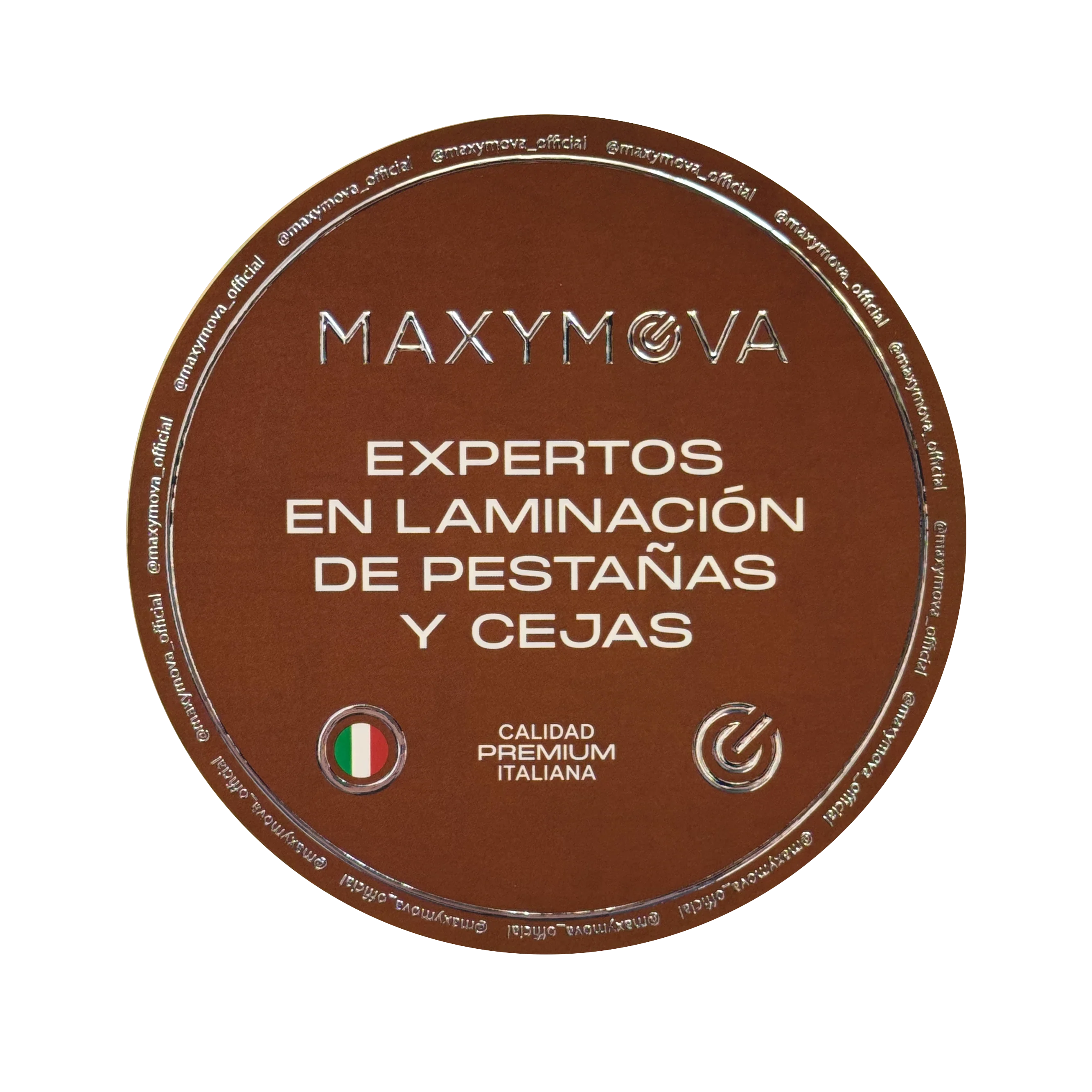 Pegatina para Escaparates "Expertos en Laminación de Pestañas y Cejas" Maxymova