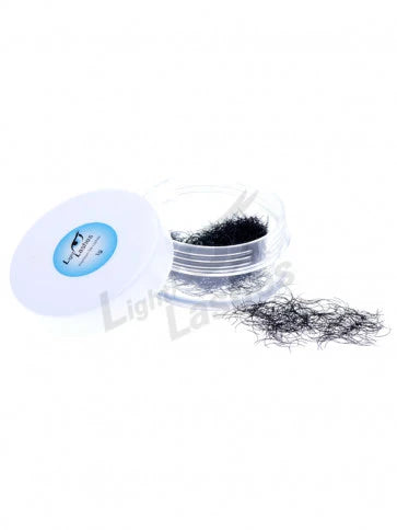 LIGHT LASHES® PREMIUM SILK B-CURL – Extensiones de Pestañas Sueltas Negro Intenso – 1 g