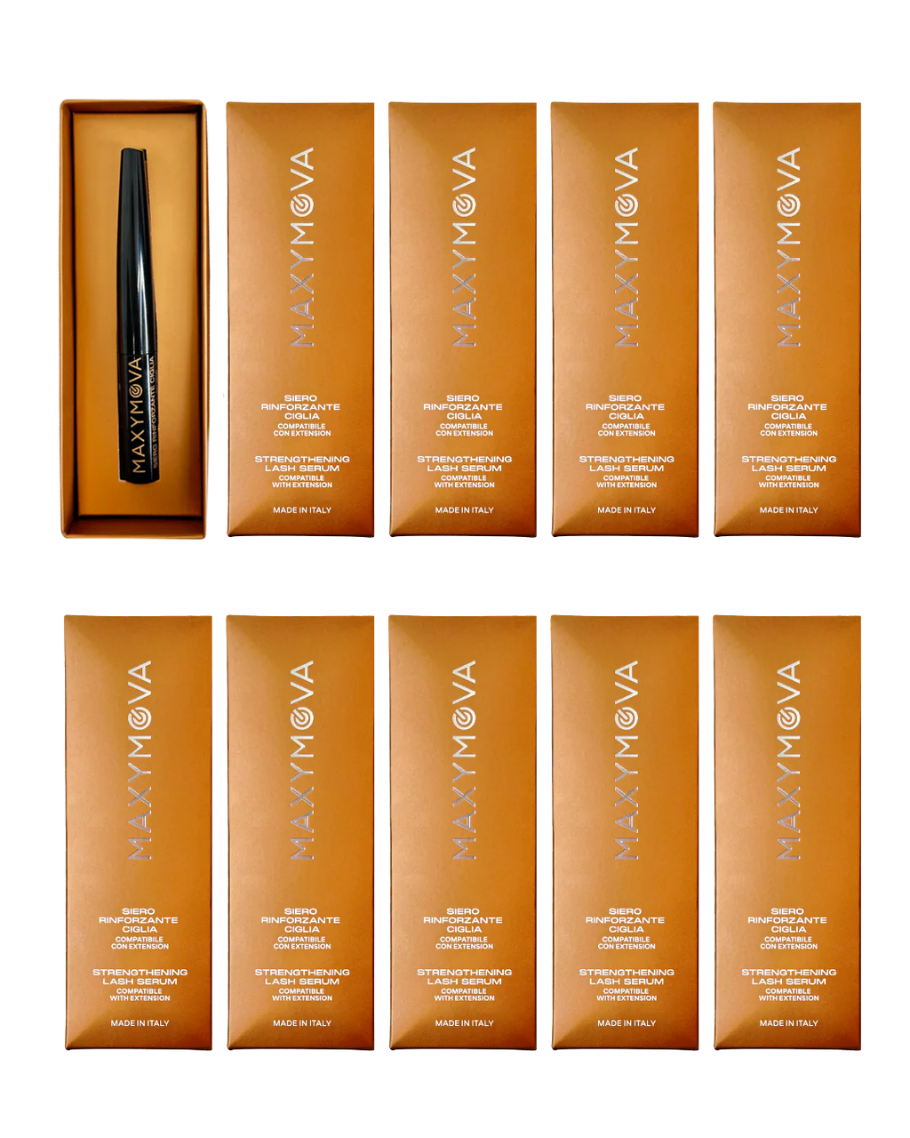 Set de 10 Sérums Fortalecedores para Pestañas con Extensiones Maxymova