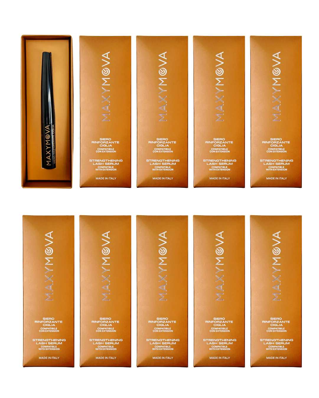 Set de 10 Sérums Fortalecedores para Pestañas con Extensiones Maxymova